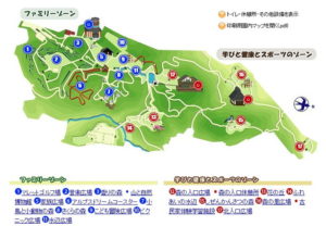 アルプス公園の園内マップ